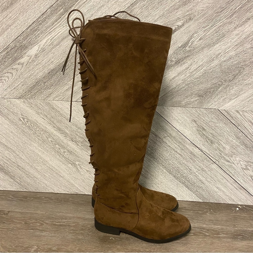 French Connection | Jasper Over The Knee Boots Brown Size 6 - Picture 2 of 8